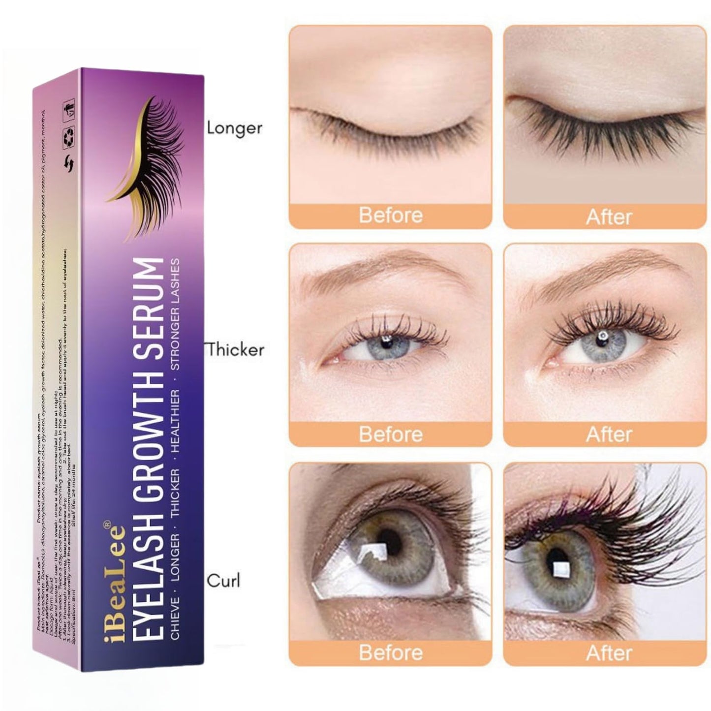 HIVETZ Eyelash Growth Serum,Lash Serum,Eyelash Enhancer Serum,Lash Serum Eyebrow Enhancer,Lash and Brow Serum,Eye Lash Serum,Lash Serum Rapid,Lash Enhancing Boost Serum for Longer,Fuller, Stronger