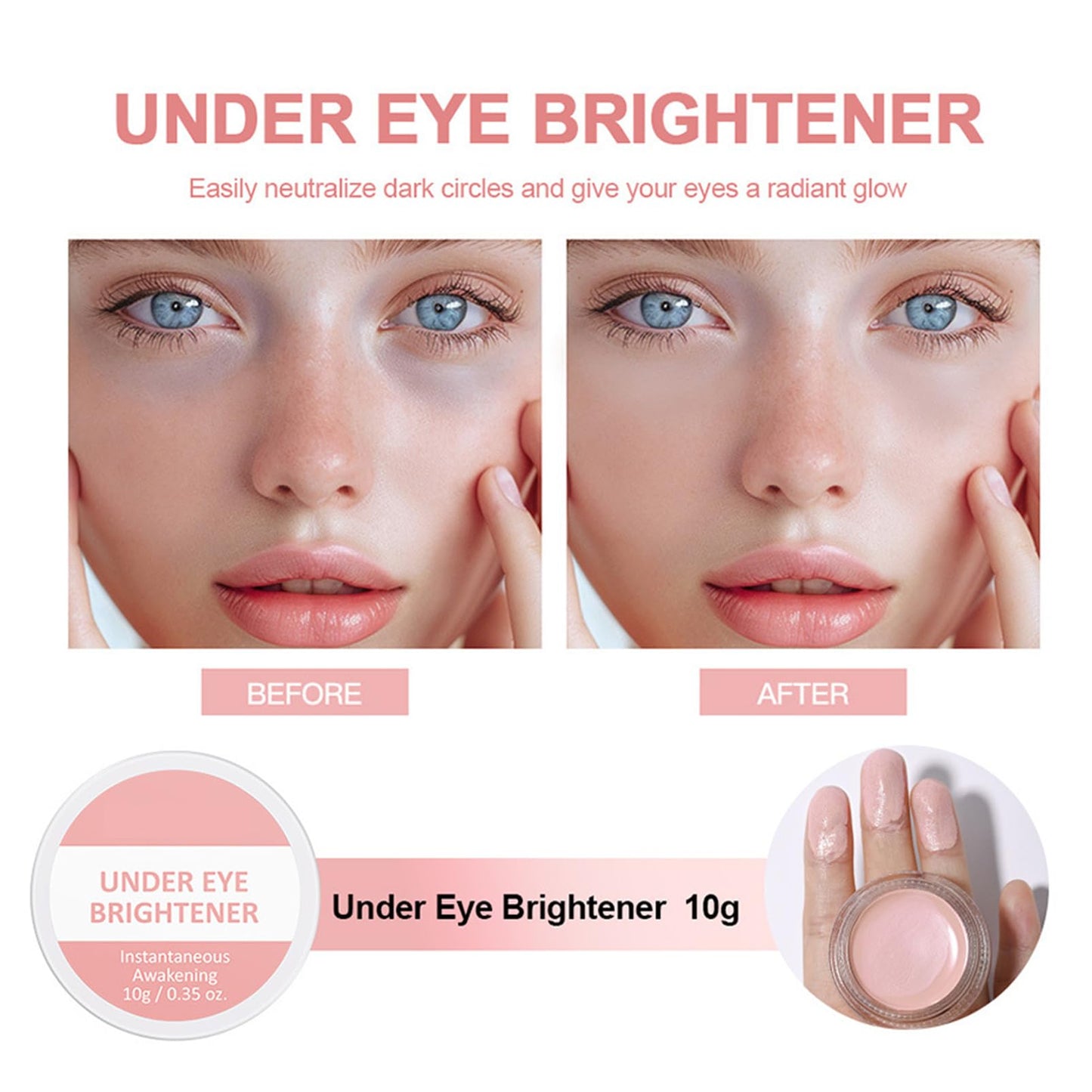 ChicNana Under Eye Brightener Concealer, Colour Corrector, Eye Concealer for Dark Circles, Eye Colour Corrector Instant-Anti Aging Eraser Korean Makeup