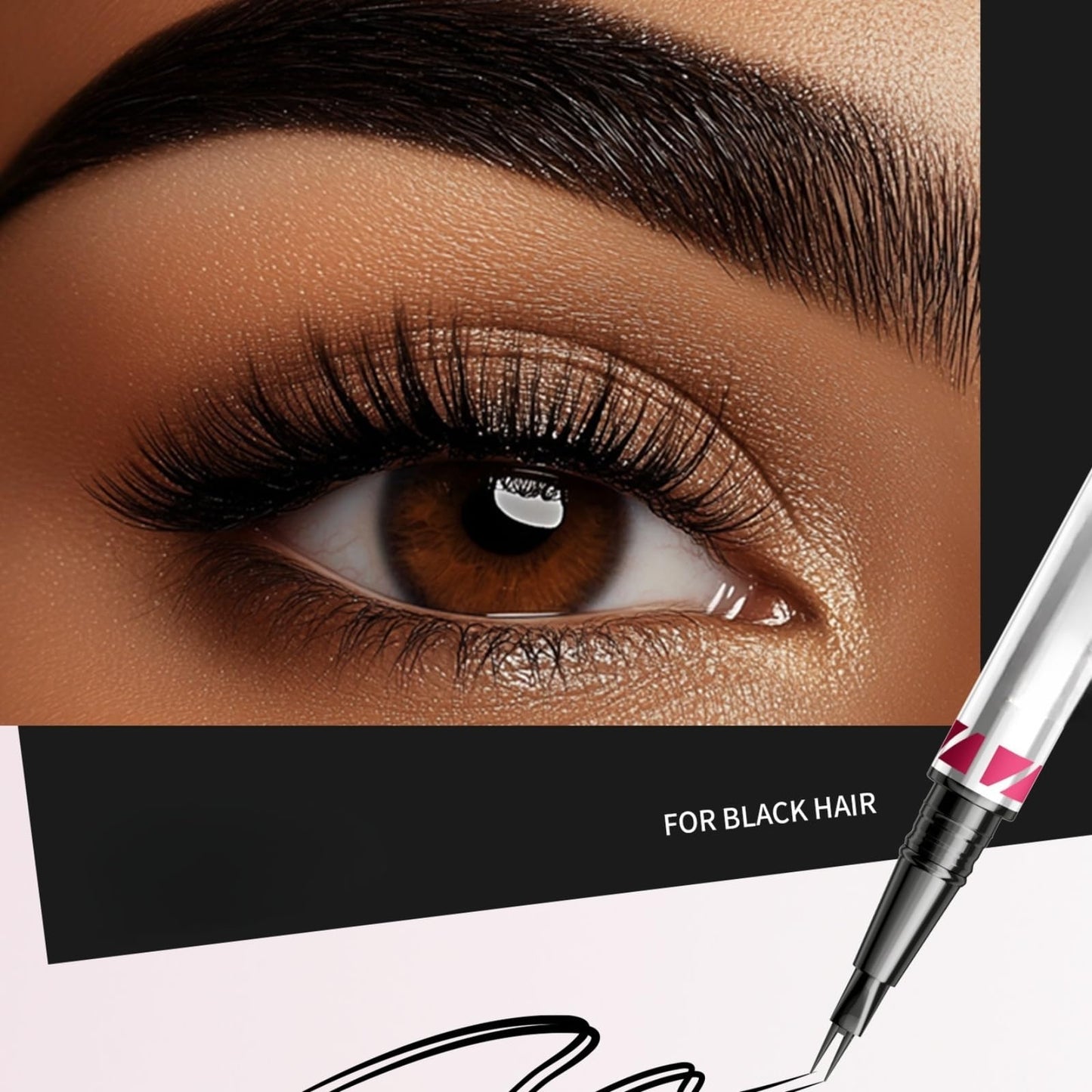 OuXing Microblading Eyebrow Pen,Eyebrow Pencil,Dual Ended Ey/ebrow P/encil with 2 Micro-Fork-Tip,Microblading Ey/ebrow Pen/cil,E/yebrow Pen,Waterproof Smudgeproof Eye Brow P/encil with Brow Brush,Black