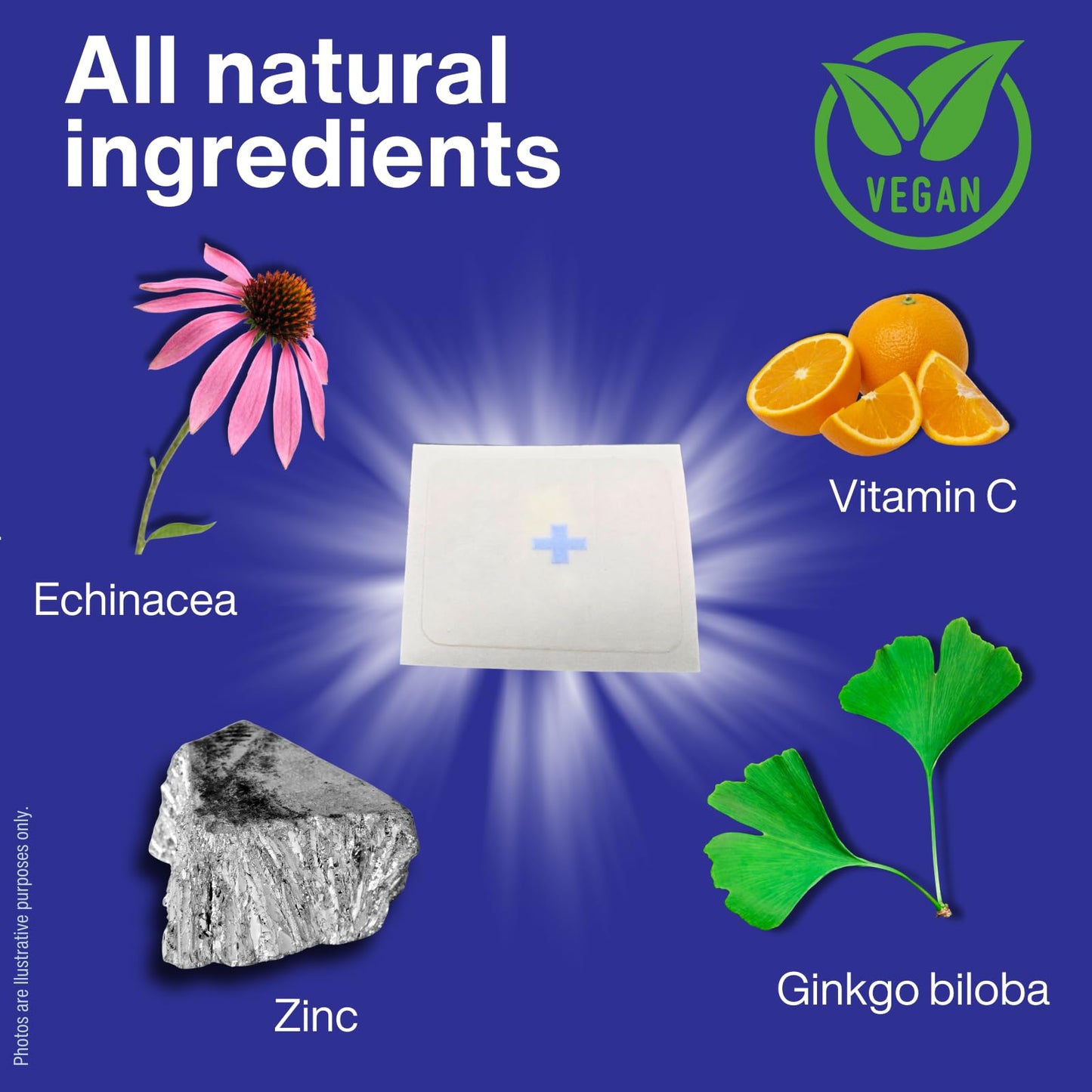 Immune Boost Patch, All-Natural Recovery Tonic Immunity Support Long-Lasting Zinc, Ascorbic Acid, Ginkgo Biloba, Faster Recovery from Illness, Vegan, Waterproof, Made in UK,15 Days’ Supply