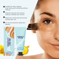 Cureluxe All Over Complexion Perfector – 80g Cc Cream Skin Tint for Body & Face – Long-Lasting Coverage, Evens Skin Tone, Waterproof & Transfer-Resistant - Light Foundation with Makeup Brush