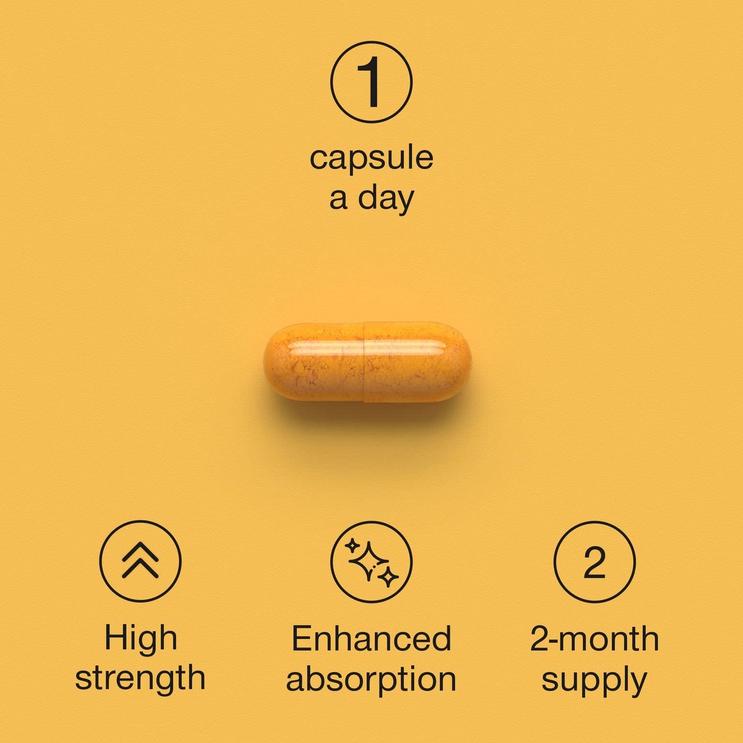 SuperSelf Turmeric Curcumin Capsules High Strength with Black Pepper - Pure Curcumin Extract with 95% Curcuminoids - 60 Tablets One a Day 500mg - Premium Turmeric Herbal Supplements - Enhanced Absorption