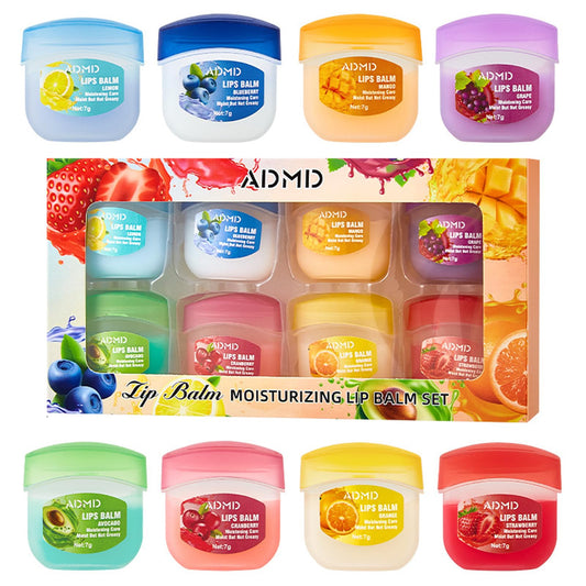 FALILUV Lip Balm Set-Lip Balm Multipack, Deep Moisturizing Lip Mask Lip Balm Set Natural Moisturizer Intensive Lip Repair For Cracked, Dry And Chapped Lips Clear Lip Gloss Plumping Lip Gloss (8 Pack)