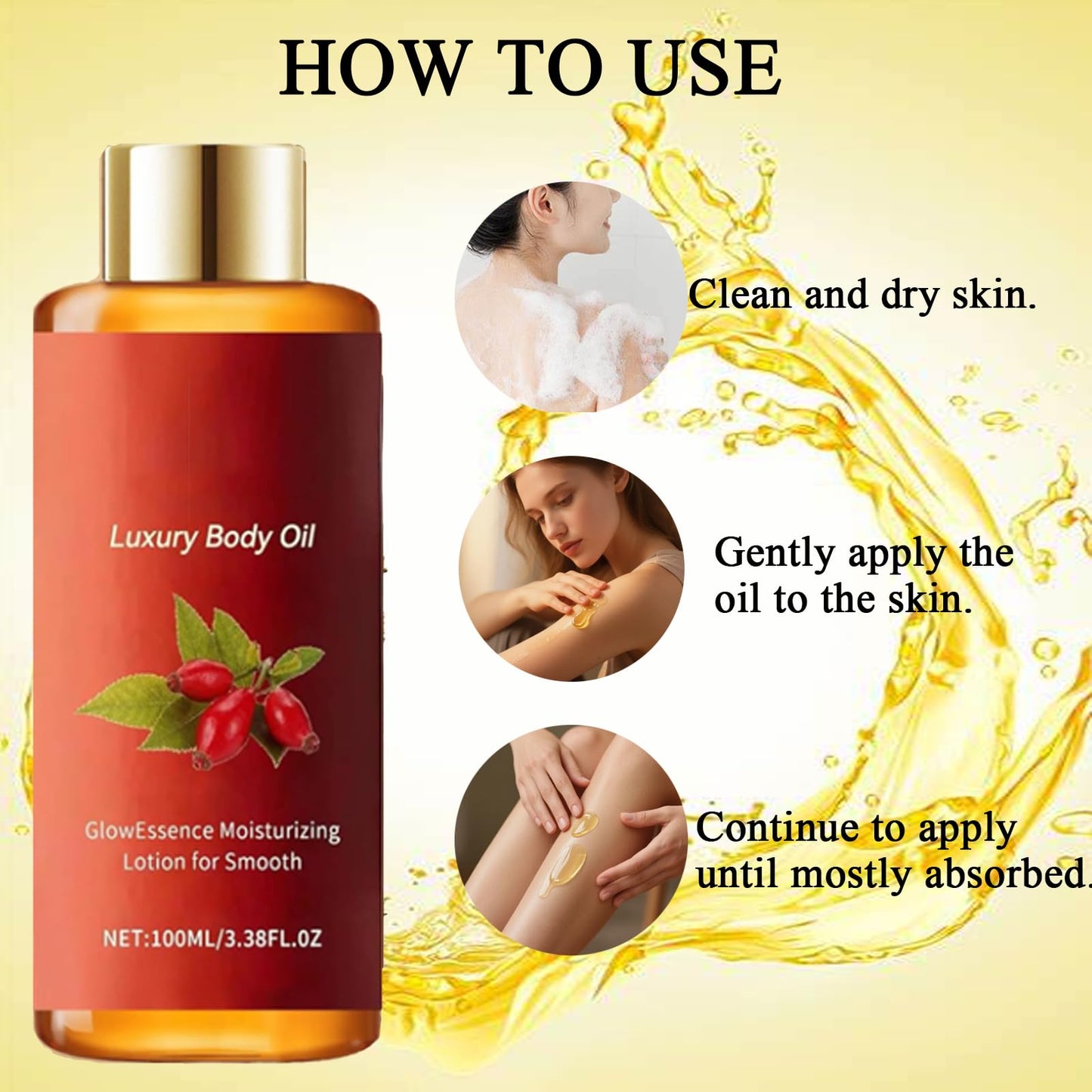 Uniguardian Miracle Firming Body Oil, Collagen Lifting Body Oil, Moisturising & Firming Body Lotion, Lift Skin, Smooth & Moisturise, Effectively Improve Fine Lines (1)