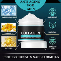 MrCuvaryas Anti Aging Mens Face Cream, Mens Moisturiser Face Cream With Retionl, Hyaluronic Acid Moisturiser For Men, Anti Wrinkle Mens Face Moisturiser, Hydrated, Reduce Fine Lines, Non-Greasy