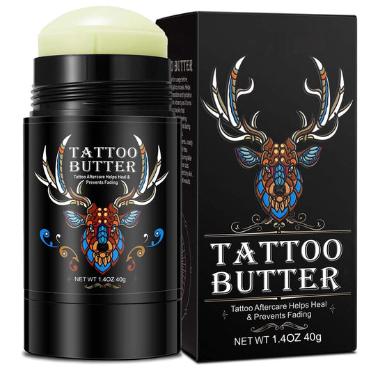 KKwoter Natural Tattoo Balm for New & Old Tattoo Aftercare - Healing, Whitening & Color Enhancement with Butter & Cream