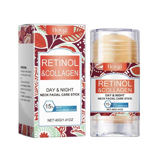 Grospe Retinol & Collagen Neck Facial Care Stick Neck Firming Cream Anti Aging Neck and Décolleté Firming Cream Day & Night Neck Tightening Cream Hydrate Skin Firm Repair Sagging Rejuvenate Skin 40g