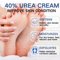 MrCuvaryas Urea Cream 60 Percent for Feet Set, Urea Foot Cream for Cracked Heels and Dry Skin, Cracked Heel Repair Cream For Feet and Hand and Body Care Hydrates, Softens & Exfoliates Women & Men