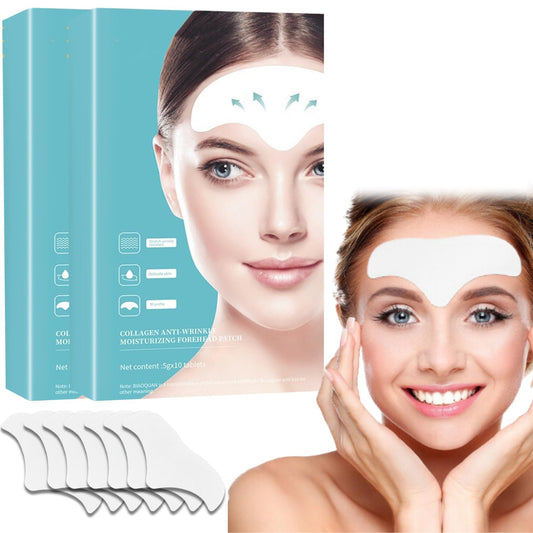 Cureluxe 20 Packs Forehead Wrinkle Patches - Face Wrinkle Patches - Anti Wrinkle Patches with Aloe, Collagen Hyaluronic Acid - Forehead Stick for Facial Lines Remover (2 Boxes)