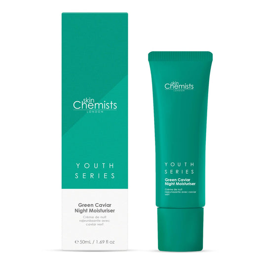 skinChemists Green Caviar Night Moisturiser Cream 50ml | Intense Hydration & Skin Repair for a Radiant Morning Glow - Night Cream for Improved Elasticity