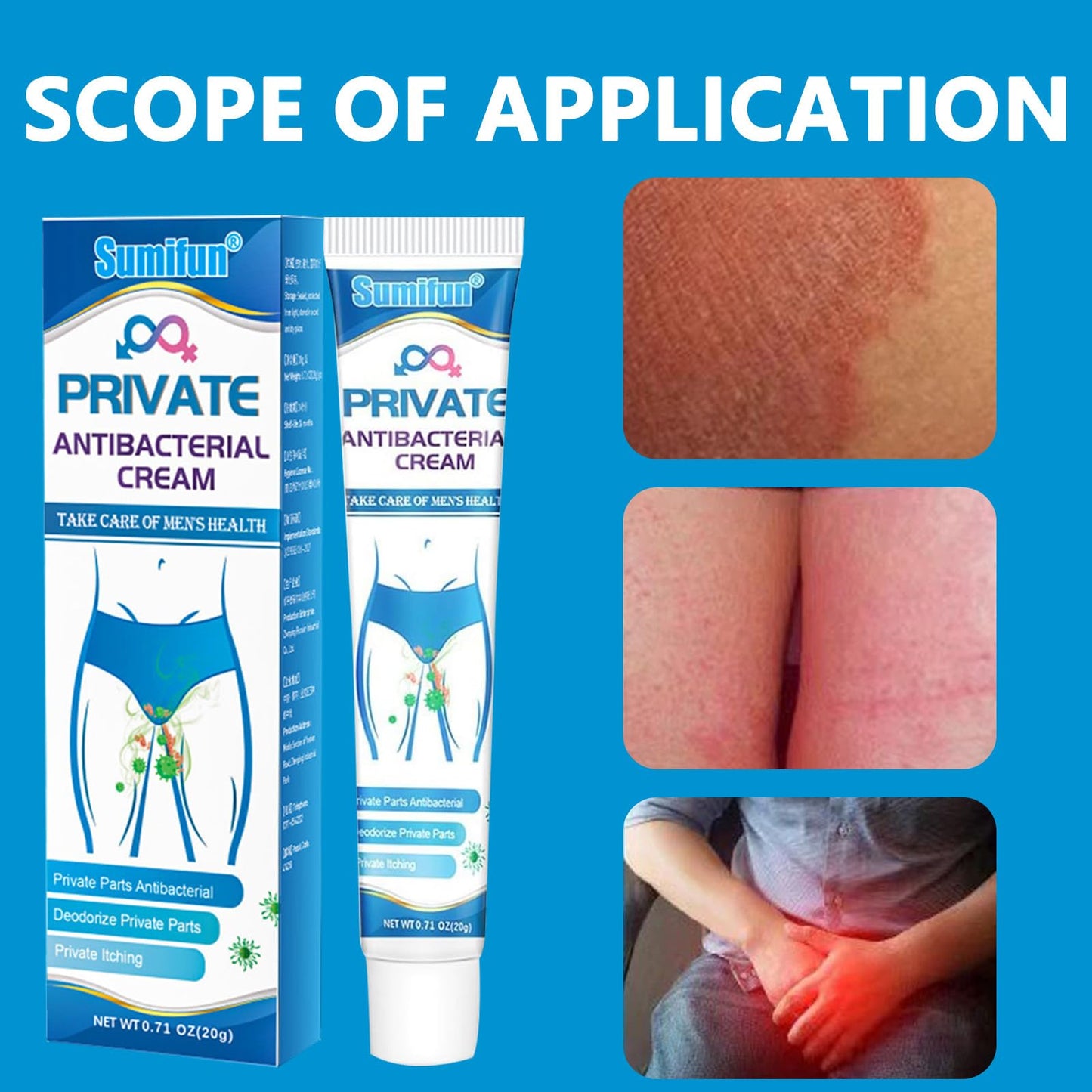 FunnAura 2PCS Antibacterial Cream Skin for Private Parts, Quickly Relieve Chapped Feeling, Cream External Use for Men