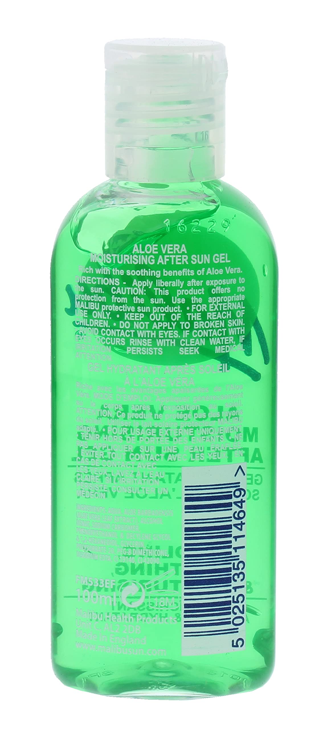 Malibu Sun After Sun Care, Cooling and Soothing Moisturising Gel, Aloe Vera, 100ml