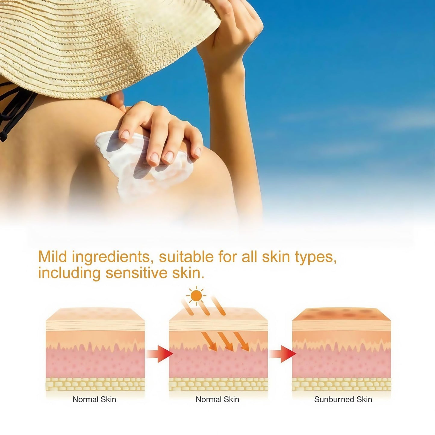 Fankayi Sunscreen SPF 50,Sunscreen for Face,Vitamin C Face Sunscreen Anti-Ageing & Anti-Dark Spot,Organic Sun-cream SPF 50 Pa++++,Fa-ce Sun Cr-eam SP-F 50,Sunblock SP-F 50 Fac-e,Sun Protection for Fa-ce