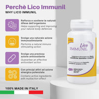 Licofarma Lico Immunil Immune System Support Supplement | Quercetin, Lactoferrin, Zinc, Lycopene | Natural Immune Support | Immune Booster | 30 Vegetables Caps
