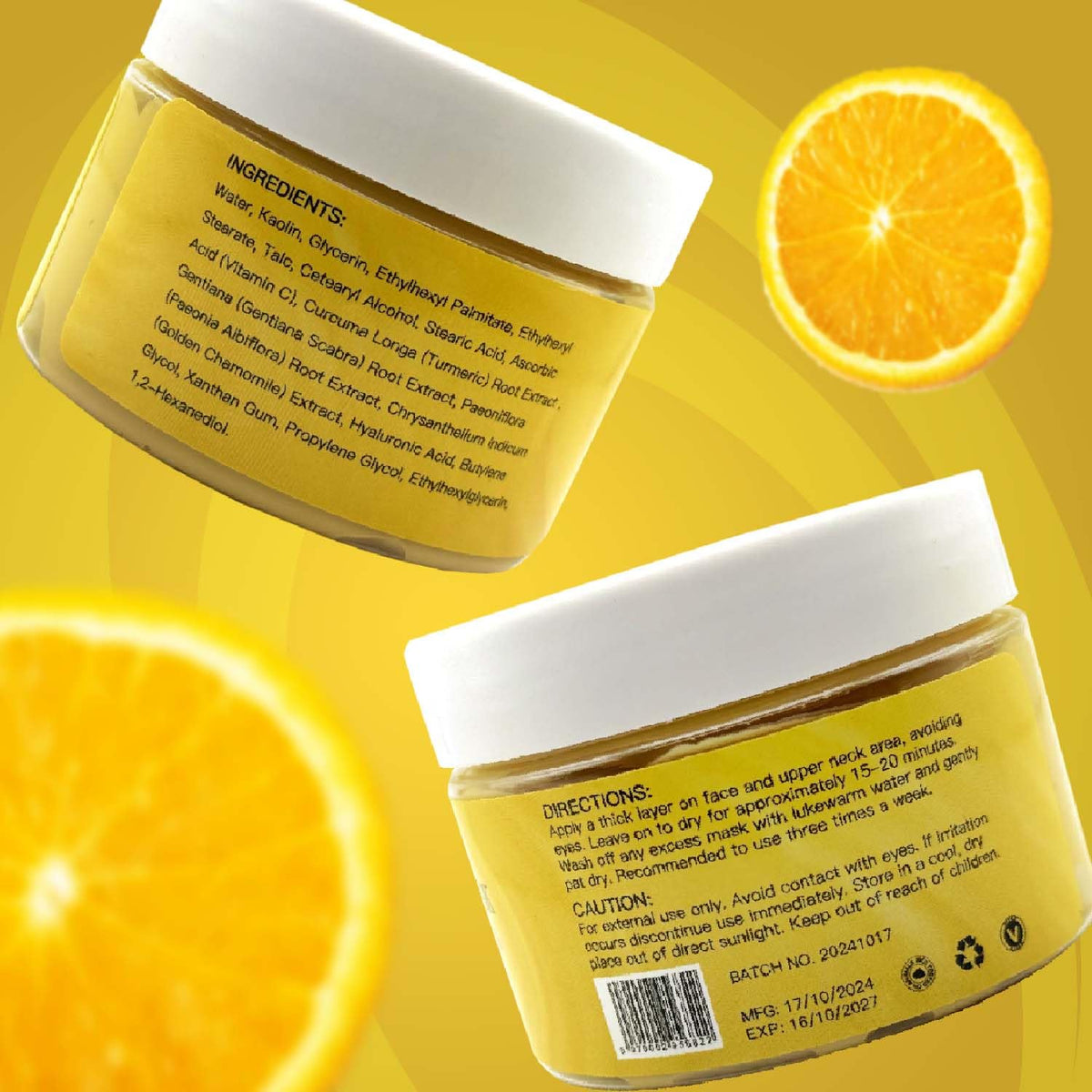 One Mineral Turmeric Clay Mask with Vitamin C & Gentiana | 150g | Deep-Cleansing Kaolin Clay Mask | Brightening Face Mask for Smooth, Balanced Skin | Oil Control, Dark Spots & Radiant Glow