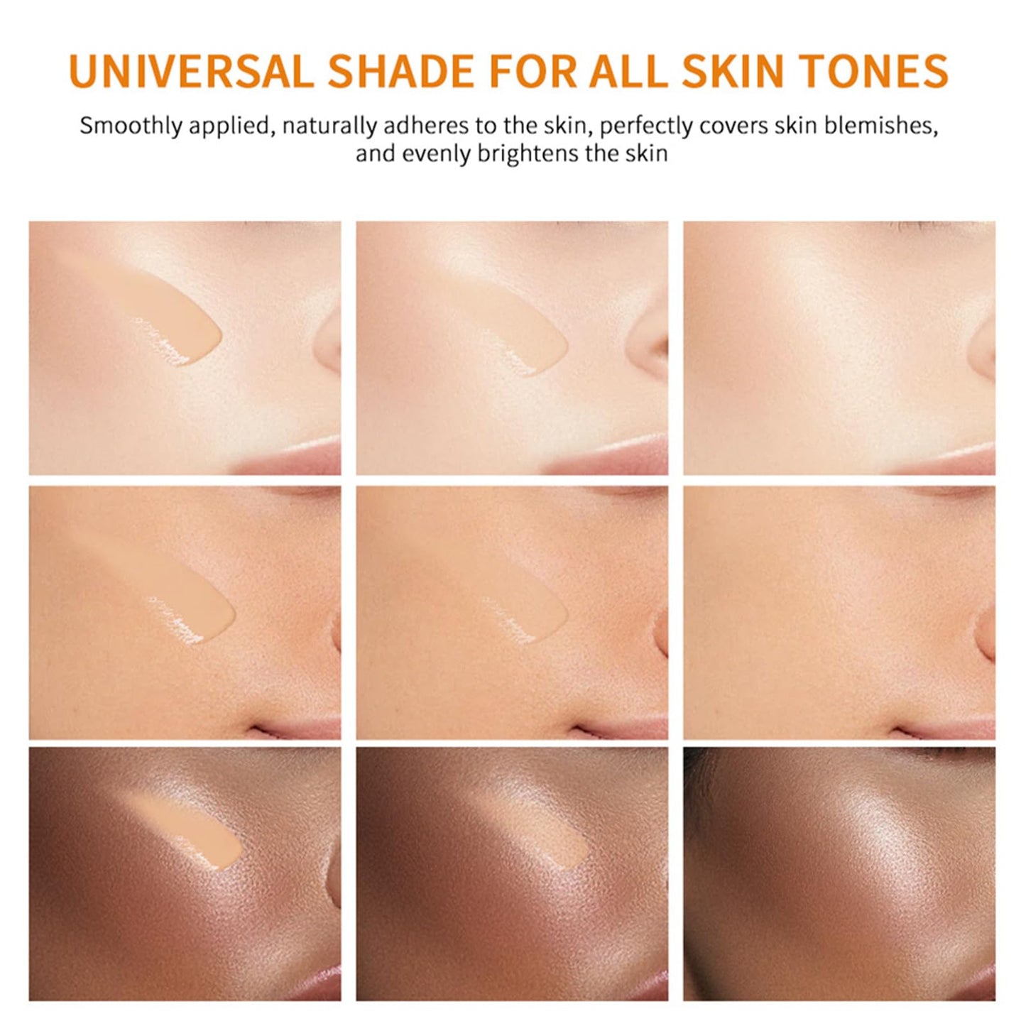 CTUBLIAUNX Tinted Sunscreen SPF 40, Vitamin C Tinted Moisturiser with SPF Anti-Ageing & No White Residue, Tinted Sunblock, Sun Cream Universal Shade for All Skin Tones
