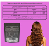 PARRTREE Biotin + Hair Growth Food Supplement - Enhanced with Zinc Selenium & Folic Acid - 180 Tab;ETS - Biotin 10,000 mcg - Vegan Hair Nails Skin Vitamins for Women & Men - UK Made