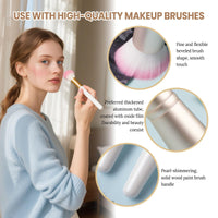 BloomBelle Colour Changing Mature Skin Foundation with Brush, Colour Changing Foundation Full Coverage, Tinted Sunscreen SPF15, Liquid Makeup Base, One Step Concealer Cream, Matches Fair To Medium Tones
