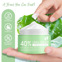 DMQ Urea Cream 40% for Feet Plus 2% Acid, Urea Foot Cream, Tea Tree and Aloe Vera for Deep Moisture - Foot Cream for Cracked Heels and Dry Skin, Cracked Heel Repair Cream Skin Care for Hands & Feet