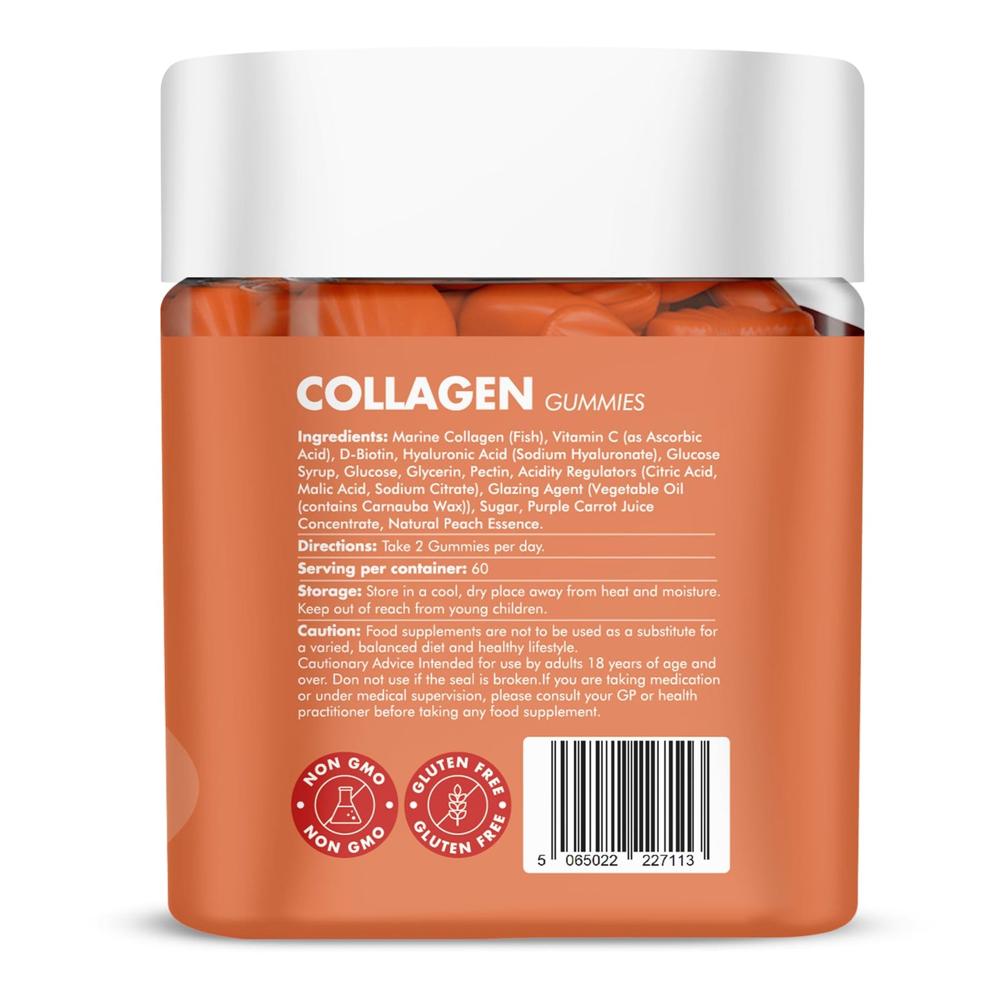 supplmnt. Marine Collagen Gummies - Hydrolysed Collagen Peptides with Biotin, Hyaluronic Acid & Vitamin C - Collagen Supplements for Women and Men - 120 Gummies. Collagen for Skin, Hair & Nails 2 Months Supply