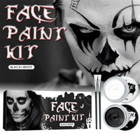 Maggidea Body Paint Color Bruise Wheel Special Effects SFX Zombie Makeup Kit Halloween Professional Non Toxic Face Body Paint Oil Sfx Makeup Set (01) (Black+White)
