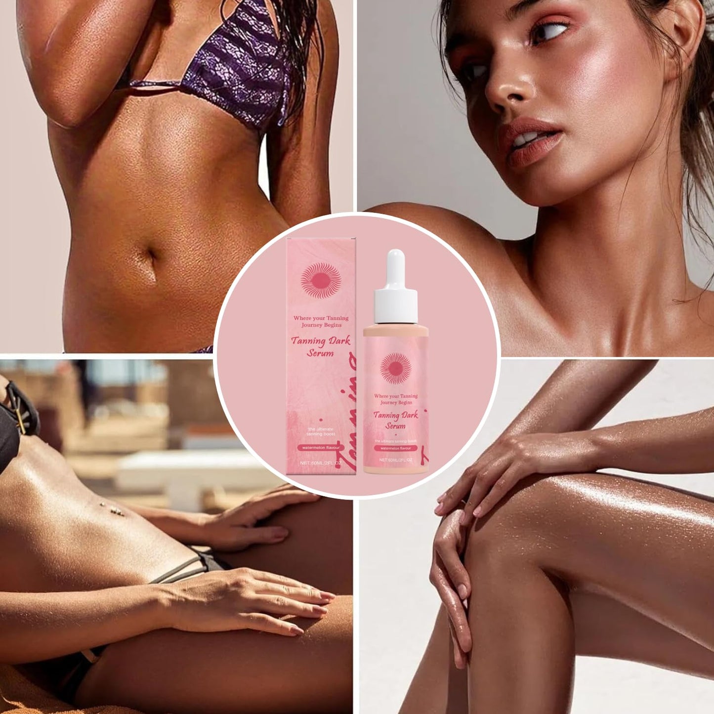 Trendyfave Advanced Sunless Tanning Drops, Tanning Drops, Natural Skin Tone Enhancer for Face & Body, Streak-Free Formula with Vitamin E, Tanning Oil, Sun-Kiss-Glow Without UV Damage, 60ml/1Bottle