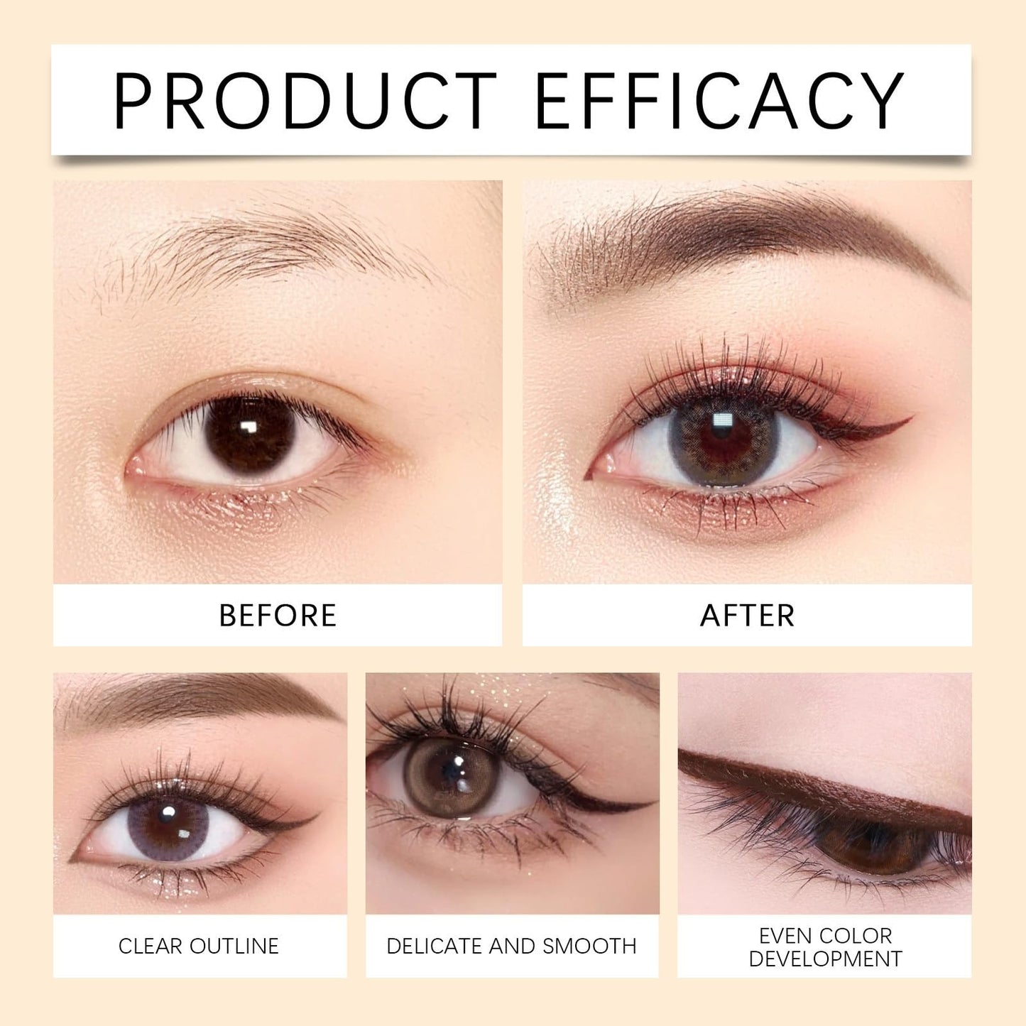 Xunzhi Eyeliner Pencil Waterproof,Plum Eyeliner Waterproof,Dark Brown Waterproo/f Eyel/iner Penci/l,24H Waterproo/f Eyeline/r Duo Sharpenable Eye Penci/l,Long-Lasting No Smudging Fading Smooth,Brown
