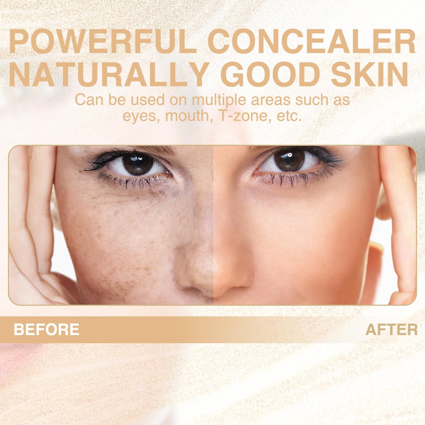 DOOCECIY Colour Changing Foundation, 4 In 1 Moisturizing Full Coverage Liquid Foundation, Moisturizing Anti-Aging