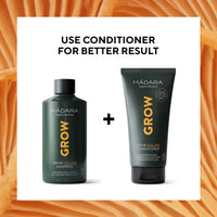 MÁDARA Grow Volume Shampoo - Organic Skincare Natural Hair Growth Shampoo, Hair Thickening Treatment - 250ml