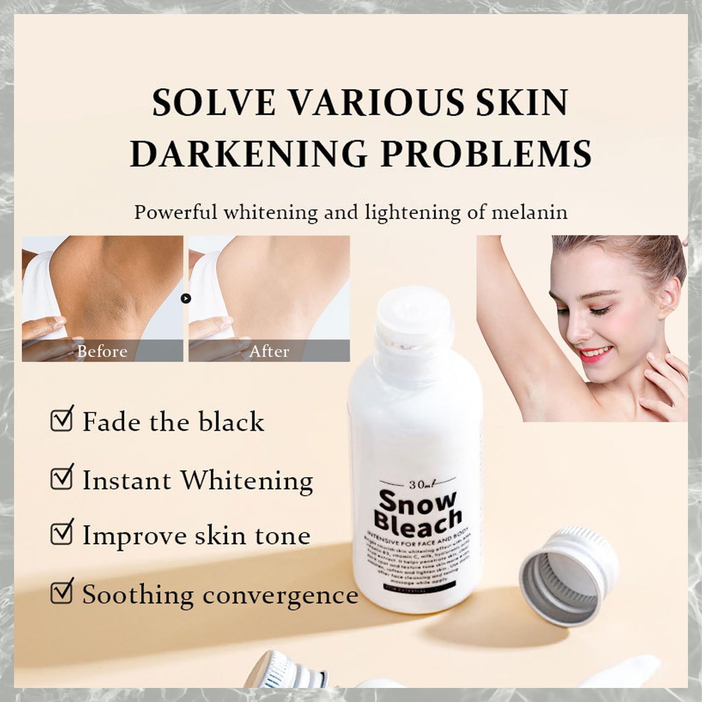 MINSHZEE Skin Bleaching Cream - Feminine Body Care - Underarm Whit/ening Creams - Inner Thigh Body Brightening Creams