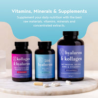 Marine Collagen Tablets 1400mg | with Hyaluronic Acid, Vitamin C, E, Zinc & Biotin | High Strength Hydrolysed Collagen Supplements for Women and Men | 120 Tablets | Skin, Joints & Hair | Alpha Foods
