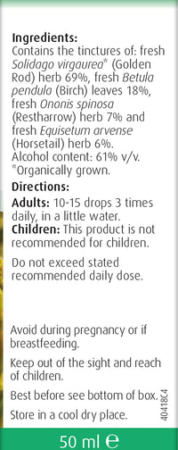 A.Vogel Solidago Complex Drops | Botanical Food Supplement | Fresh Herb Tinctures of Solidago, Birch, Horsetail & Restharrow | Suitable for Vegans | 50ml