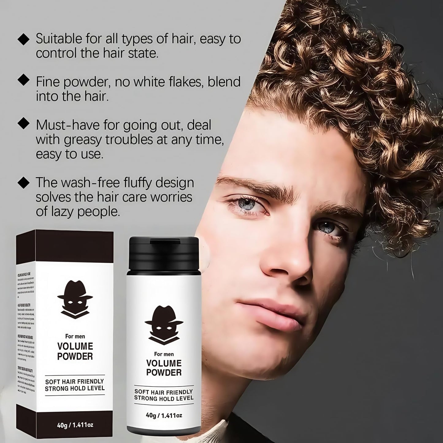Xunzhi Hair Styling Texturizing Powder,Volume Powder for Men,Hair Styling,H-air P-owder f-or M-en and Women,Volumising S-tyling Po-wder,Leavein Texture Po-wder,H-air Texture Pow-der M-en S-tyling