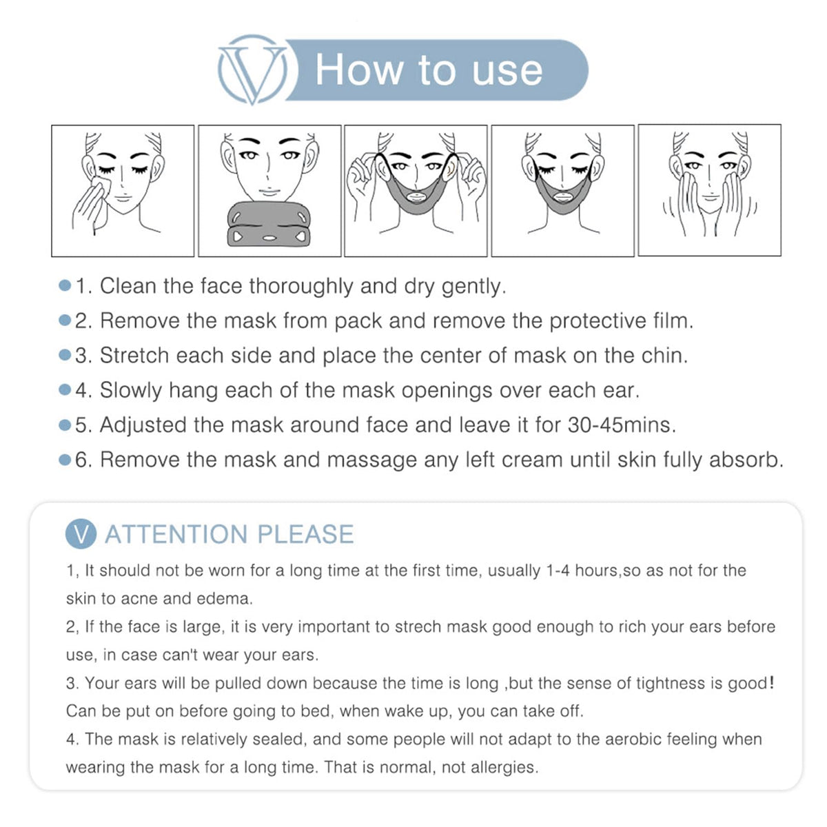 ThamGlow 3-Pack V Line Face Lifting Chin Mask, V Edge Patches Face Lift & Sculpt Chin Lift Mask – Anti-Sagging V-Shape Treatment | Visible Firming For Jawline & Neck | Hydrate & Smooth Skin Texture
