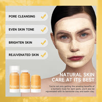 Lumiter Clay Mask Sticks, Green Tea Mask Stick + Turmeric Mud Mask Sticks, Deep Cleansing, Radiant Skin Care Set, 2-Pack
