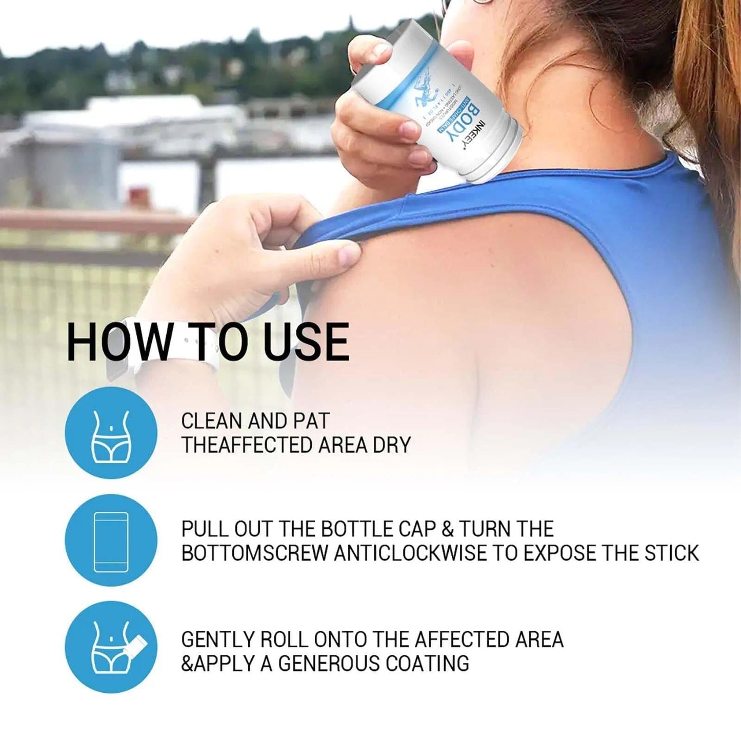 Beauthink Anti Chafe Stick, Water & Sweat Proof Balm for Friction, Dryness & Long-Lasting Protection,Prevent Thigh Rashes & Sports Chafing, Anti-Friction Cream