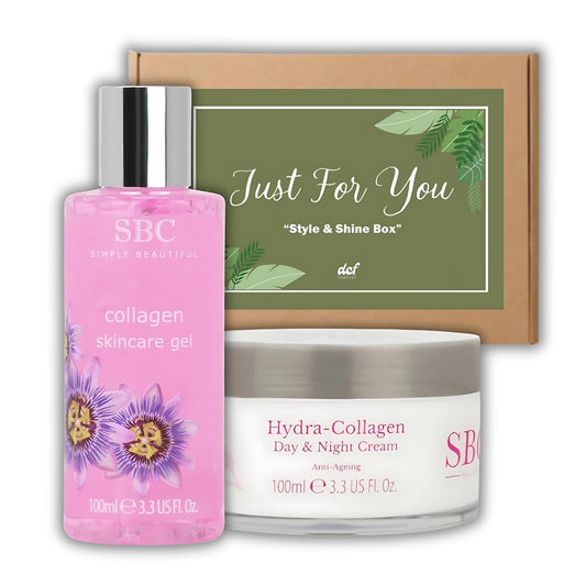 DCF Success SBC Skincare Hydra-Collagen Moisturising Gel 100 ml & Award-Winning Day & Night Cream 100ml Anti-Ageing, Oil-Free Face & Body Moisturiser for Sensitive, Mature Skin