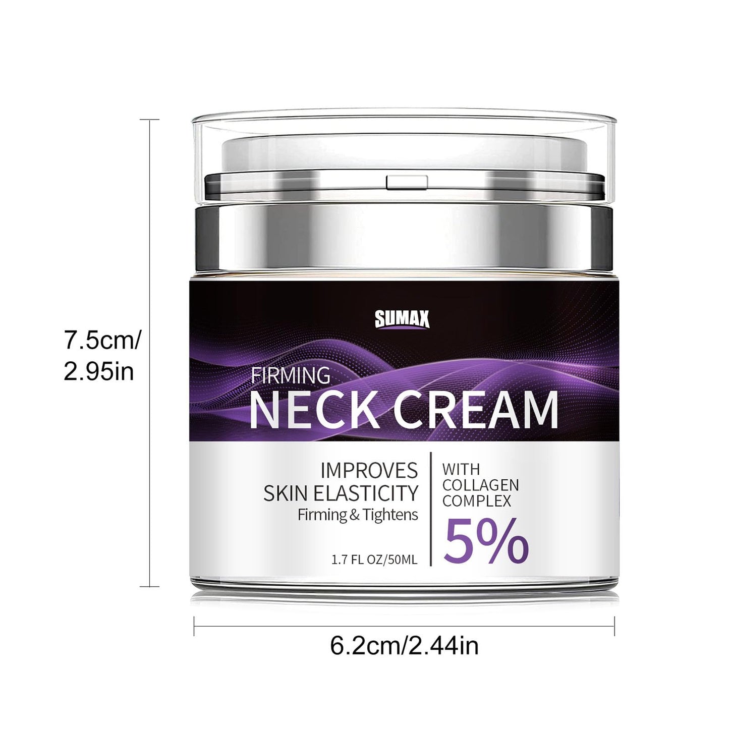 Neck Firming Cream with 5% Collagen Complex Tightening Lifting Sagging Skin Rejuvenating Moisturising Reducing Fine Lines Double Chin Reducer Cream 50ml