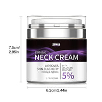 Neck Firming Cream with 5% Collagen Complex Tightening Lifting Sagging Skin Rejuvenating Moisturising Reducing Fine Lines Double Chin Reducer Cream 50ml