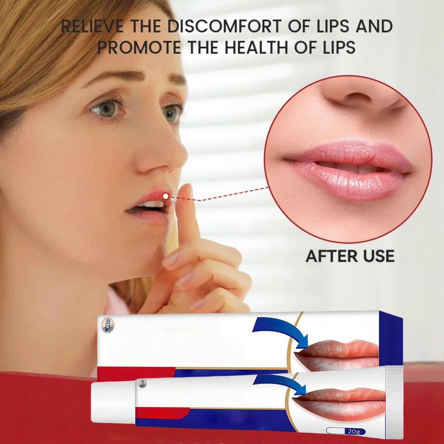 Cold Sore Cream,Cold Sore Treatment Cream,Mouth Ulcer Treatment for Adults,Gentle Sore Lips Treatment,Mouth Sore Treatment for Lips,Mouth Ulcer Gel,Fresh and Non-irritating,Natural Ingredients,20g