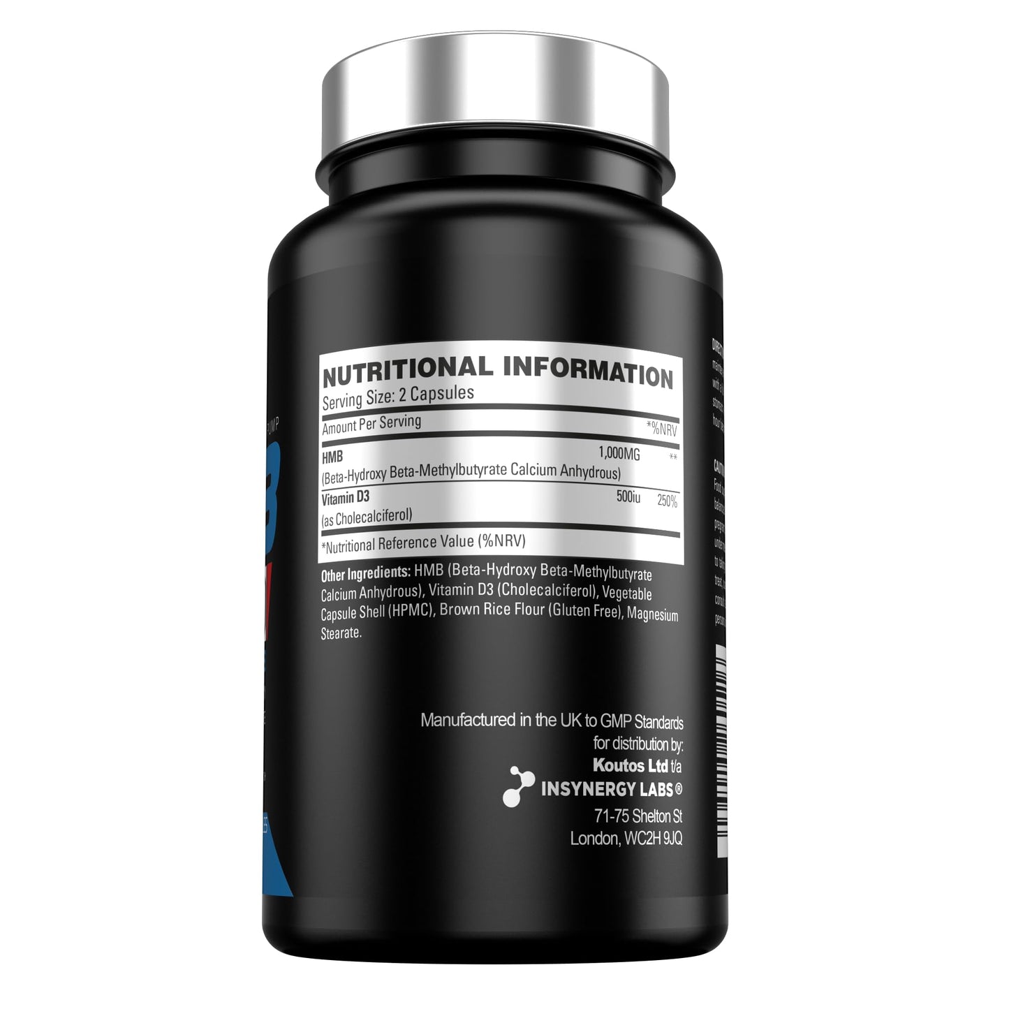 Insynergy Labs HMB Pro 1,000mg & Vitamin D (Superior Absorption Formula) 120 HMB Capsules, Muscle Growth Supplements, Muscle Strength & Repair HMB Supplement