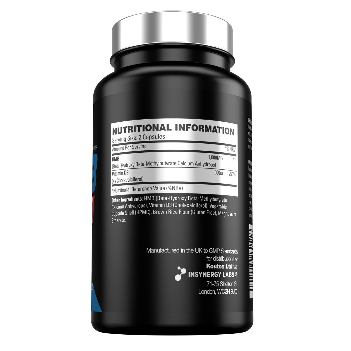Insynergy Labs HMB Pro 1,000mg with Vitamin D (Maximum Absorption) 120 HMB Capsules, Muscle Growth Supplements, Muscle Strength & Repair HMB Supplement