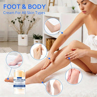 2PC Urea Cream 60 Percent for Feet, Cracked Heel Repair Cream Deeply Moisturizing with Aloe Vera, Urea Foot Cream for Cracked Heels and Dry Skin, Foot Moisturiser