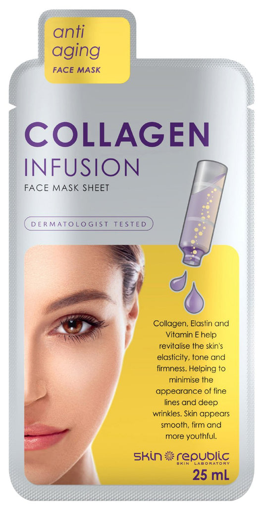 Skin Republic Collagen Infusion Face Mask 25 ml - Pack of 10