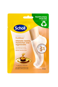 Scholl PediMask for Soft Feet, Deep Moisturising Pedicure Foot Mask with Manuka Honey, Urea and Shea Butter, Clinically Proven for Softer Feet