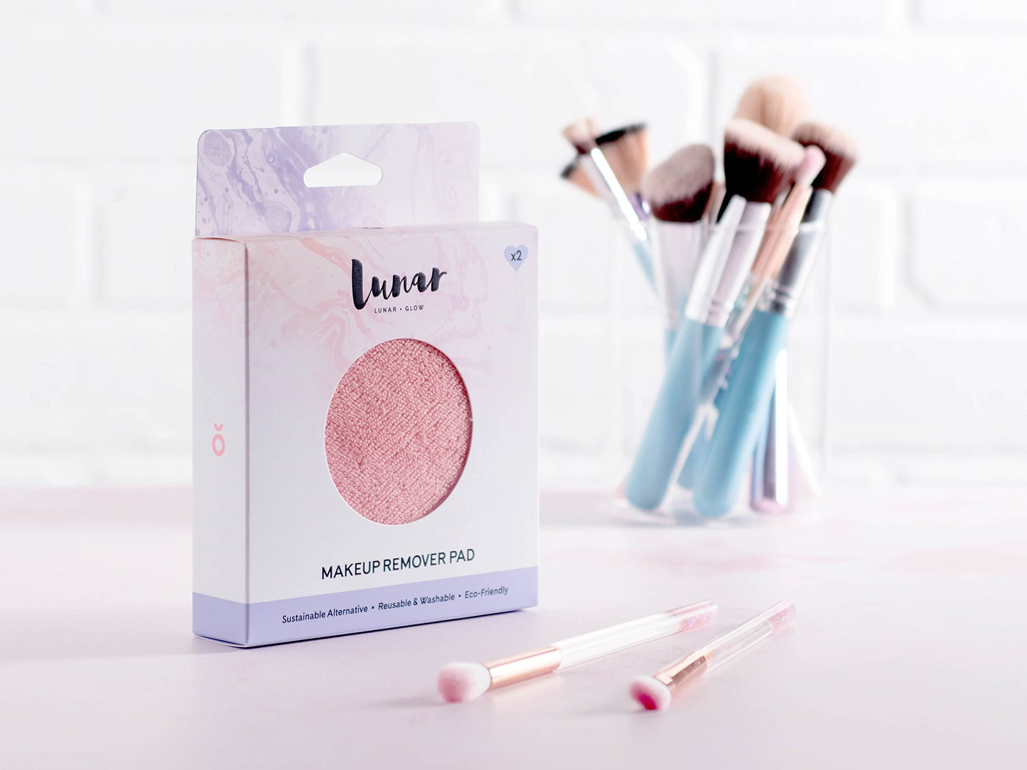 Makeup Remover Pad by Lunar Glow, A Sustainable and Eco-friendly Choice. Includes 2 pads