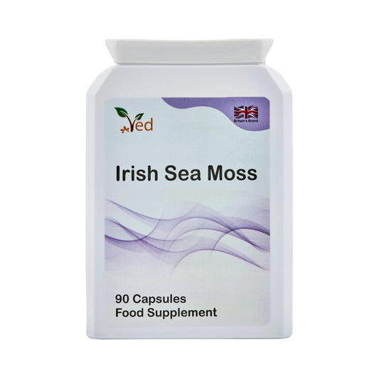 VED Organic Irish Sea Moss (Chrondrus crispus) 1200 mg 90 Capsules (45 Days Supply)