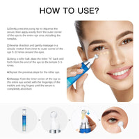 Grospe 5% Caffeine Eye Serum for Dark Circles and Puffy Eyes with 360° Massage Ball Reduces Fine Lines Anti-Wrinkle Firming Eye Serum 15ml