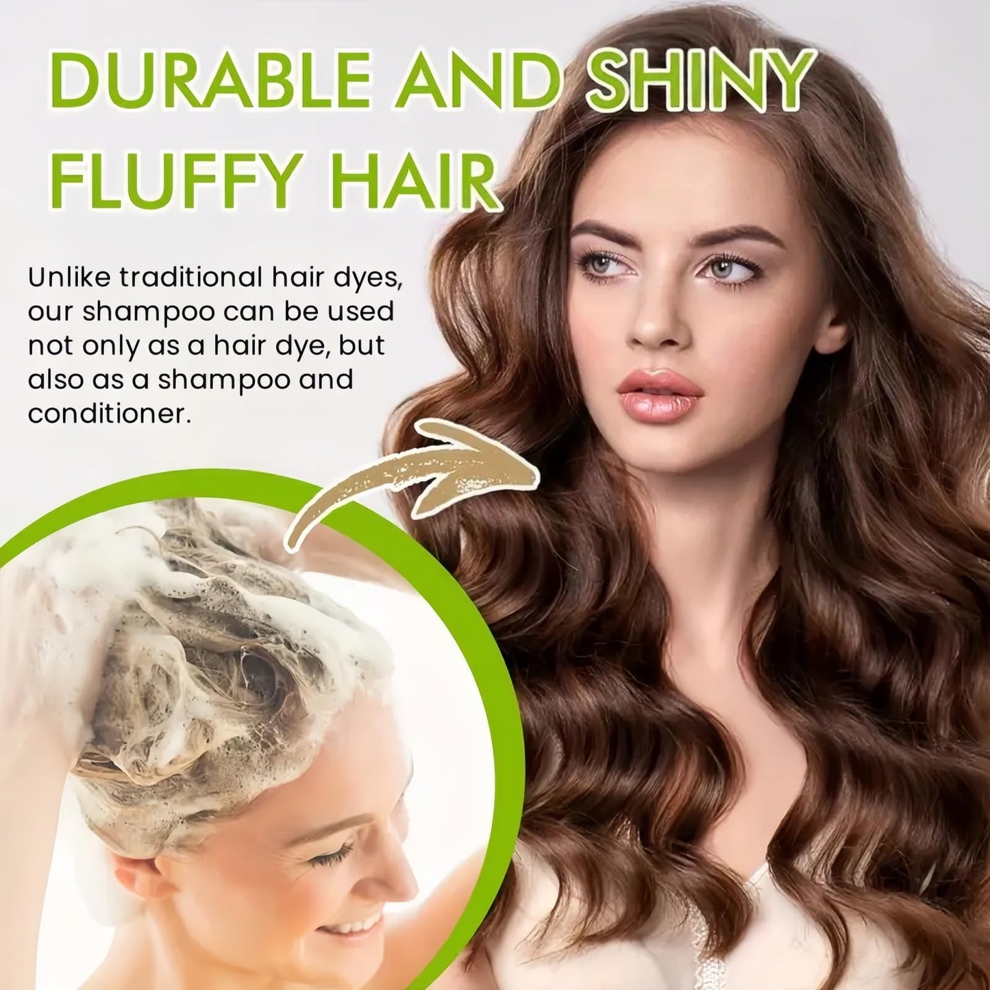 Hair Dye Shampoo,Instant Dye Shampoo,3 in 1 Shamp-oo for Color Treated Hai-r,Home Hair Dy-e,Brown H-air Dye,Light Brown Ha-ir Dye,Ha-ir Colour Sham-poo for Women,Colour Protect Shamp-oo,Mens D-ye