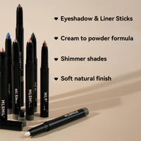 Erinde Shimmer Cream Eyeshadow, Eye Shadow Crayon, Highlighter Eye Liner, Metallic Eye Brightener Makeup, Intense Colour, Long Lasting, Subtle Glitter, 0.04 oz